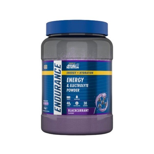Blackcurrant flavored Applied Nutrition Endurance Carb & Electrolyte Energy powder for stamina