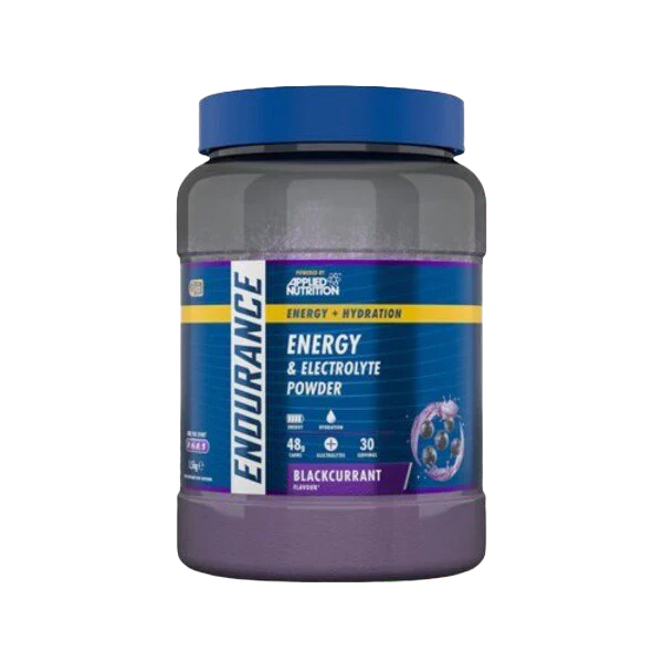 Applied Nutrition Endurance tub with blackcurrant-flavored electrolyte energy powder