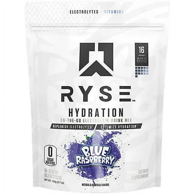 RYSE-Hydration-Sticks--Blue-Raspberry - 16x6.4g / Blue Raspberry