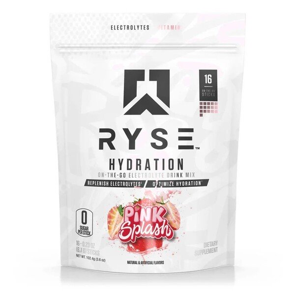 RYSE-Hydration-Sticks--Pink-Splash - 16x6.4g / Pink Splash - Hydration Powder
