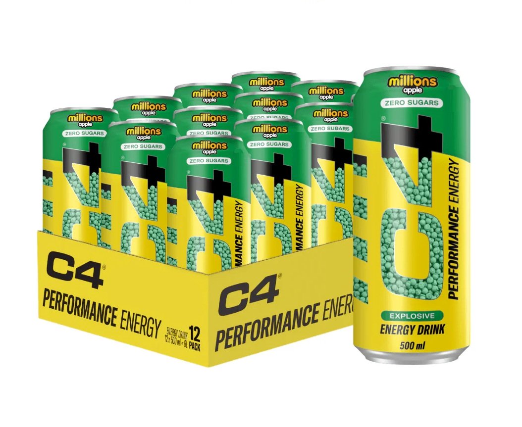 Cellucor C4 Performance Energy Carbonated RTD - 12x500ml / Millions Apple - Energy Ready-to-Drinks