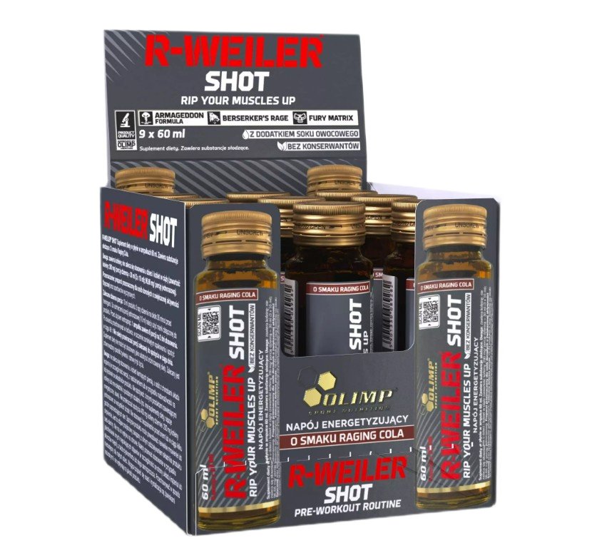 Olimp Sport Nutrition R-Weiler Shot - 9x60ml / Cola - Pre-Workout Shots