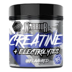 Warrior Creatine Plus Electrolytes tub with carefully sourced ingredients for hydration