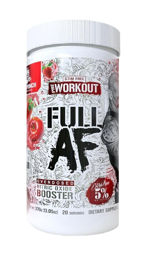 White Rich Piana 5% Nutrition FULL AS F*CK container from Legendary Series