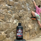 Black bottle of AK-47 Labs Mega Grip Liquid Chalk with octopus logo, 250ml