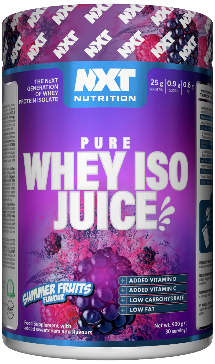 NXT Nutrition Pure Whey ISO Juice 900g - MyGymSupplements