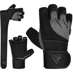 RDX Gym Glove Micro Plus S / Grey/Black Weight Lifting Gloves