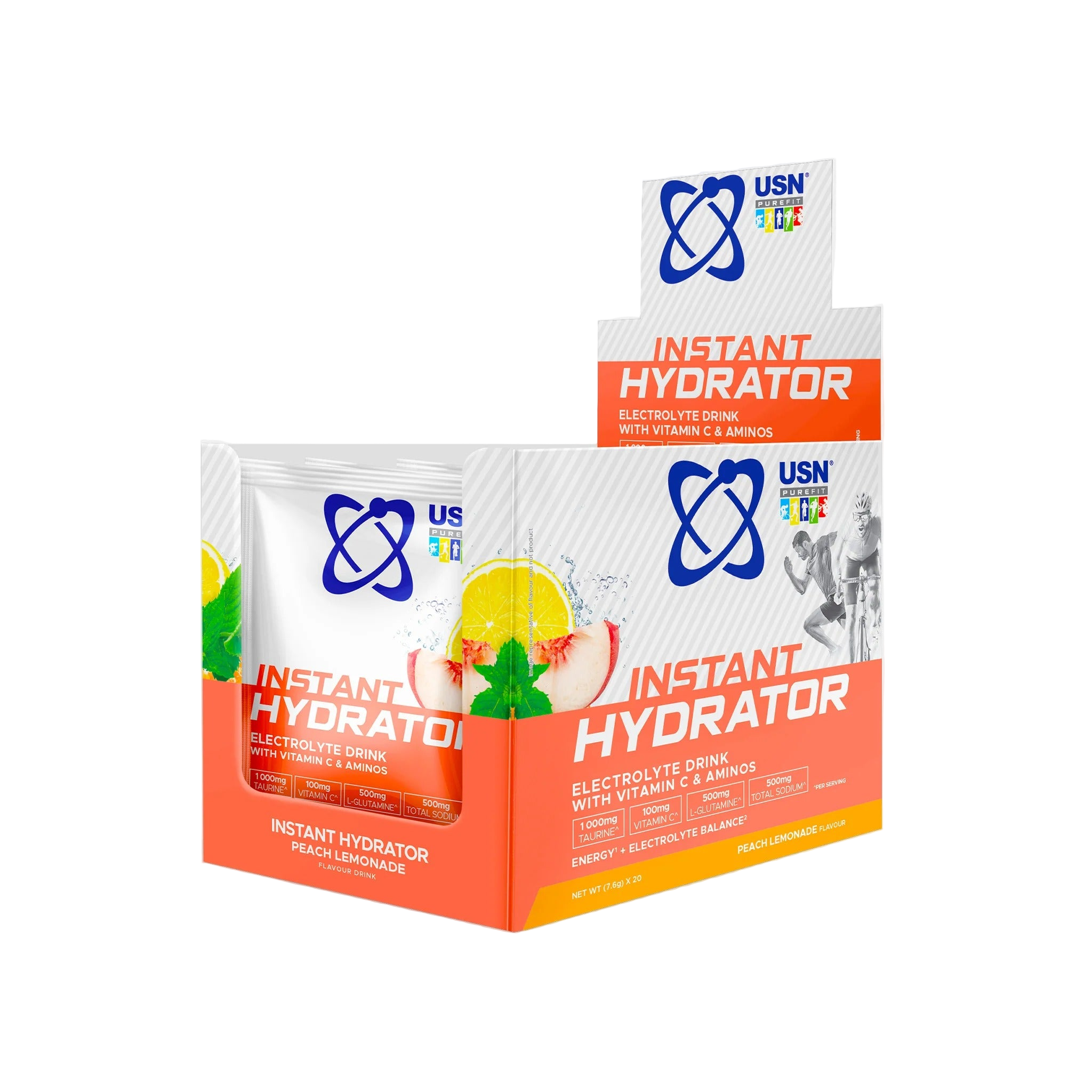 USN Instant Hydrator 20x7.6g | Advanced Electrolyte & Amino Recovery Drink