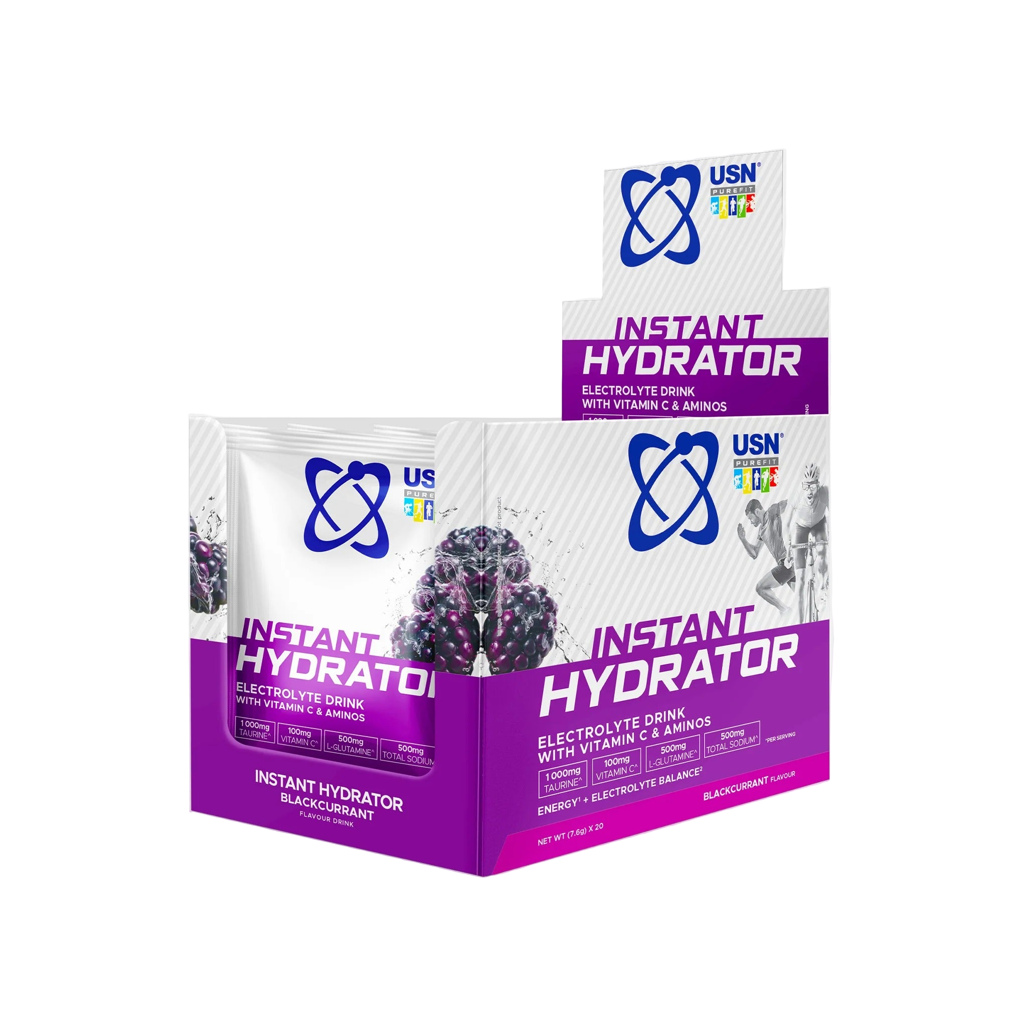 USN Instant Hydrator 20x7.6g | Advanced Electrolyte & Amino Recovery Drink