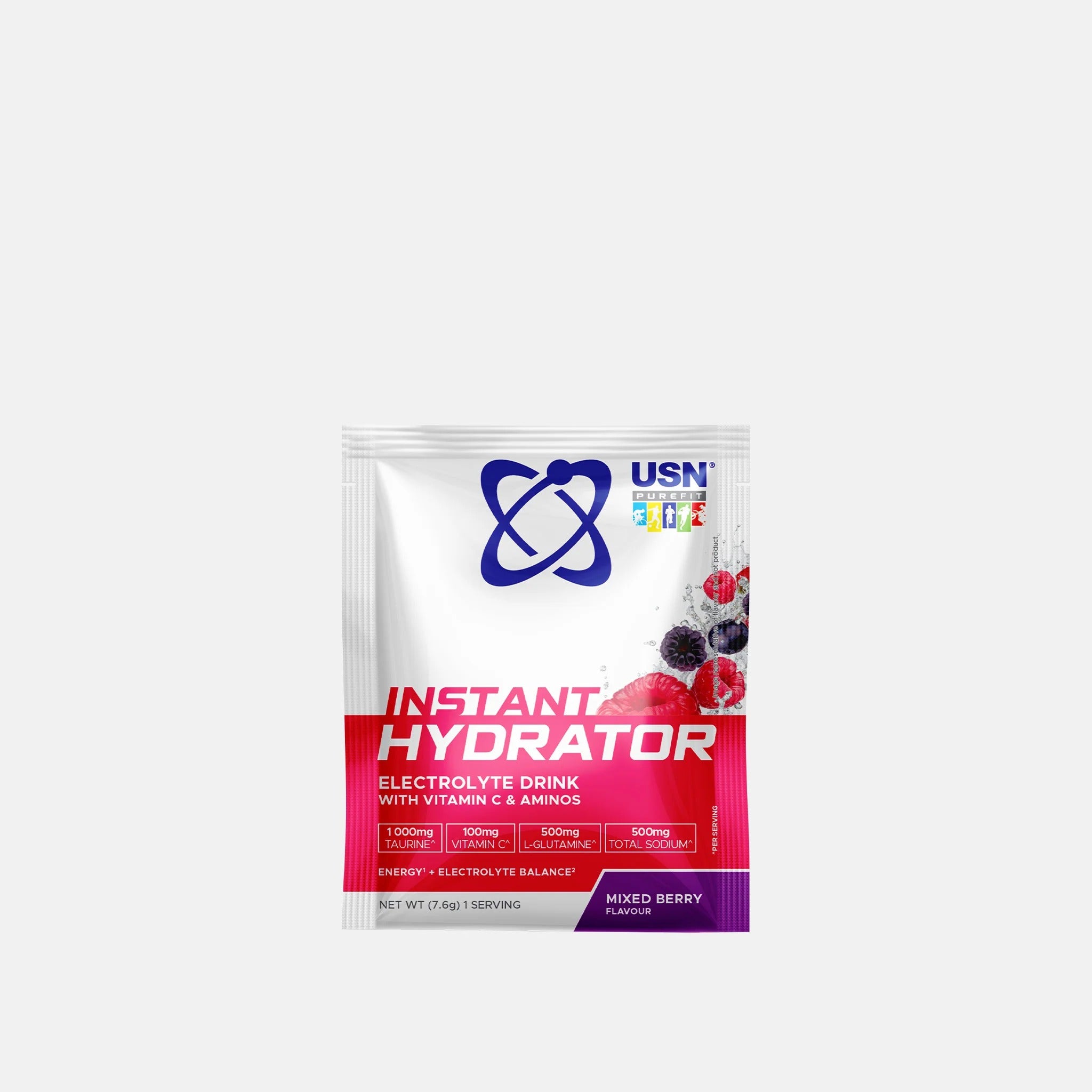 USN Instant Hydrator 20x7.6g | Advanced Electrolyte & Amino Recovery Drink