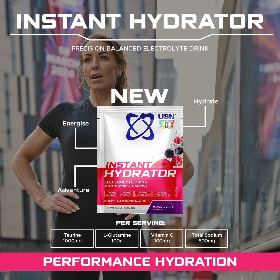 USN Instant Hydrator 20x7.6g | Advanced Electrolyte & Amino Recovery Drink