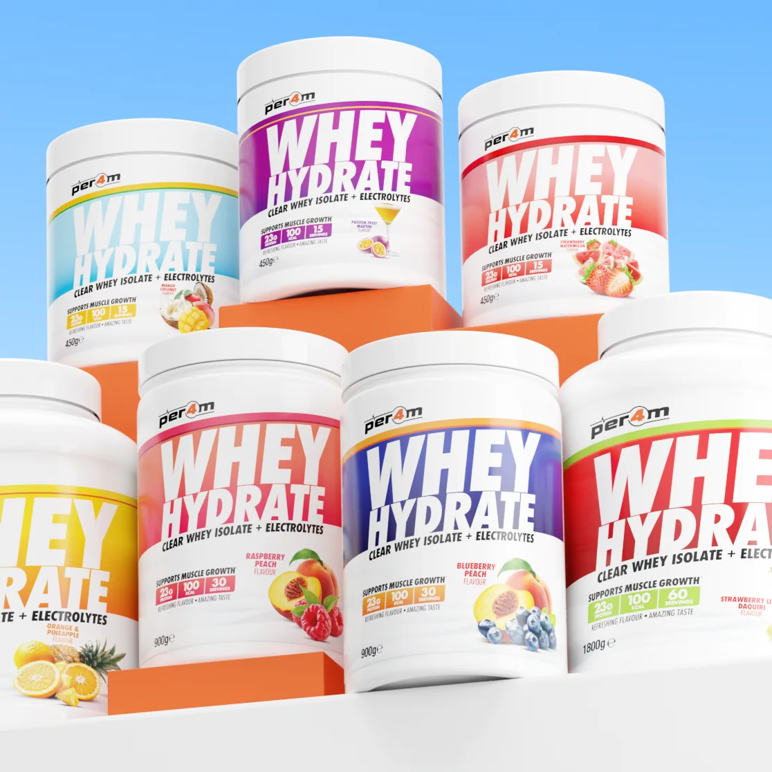 Per4m Clear Whey Hydrate | Light Refreshing Protein with Electrolytes - Clear Whey Protein Powder