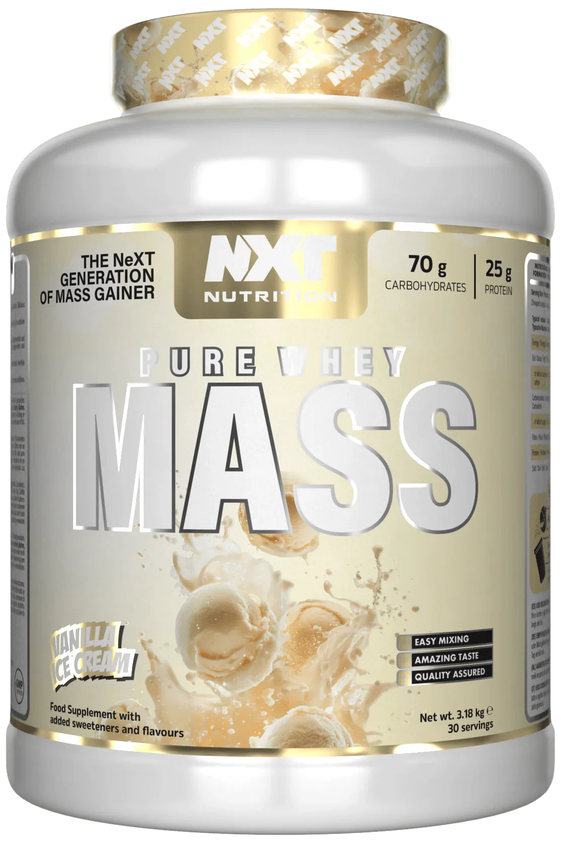 NXT Nutrition NXT Pure Whey Mass 3.18kg - MyGymSupplements