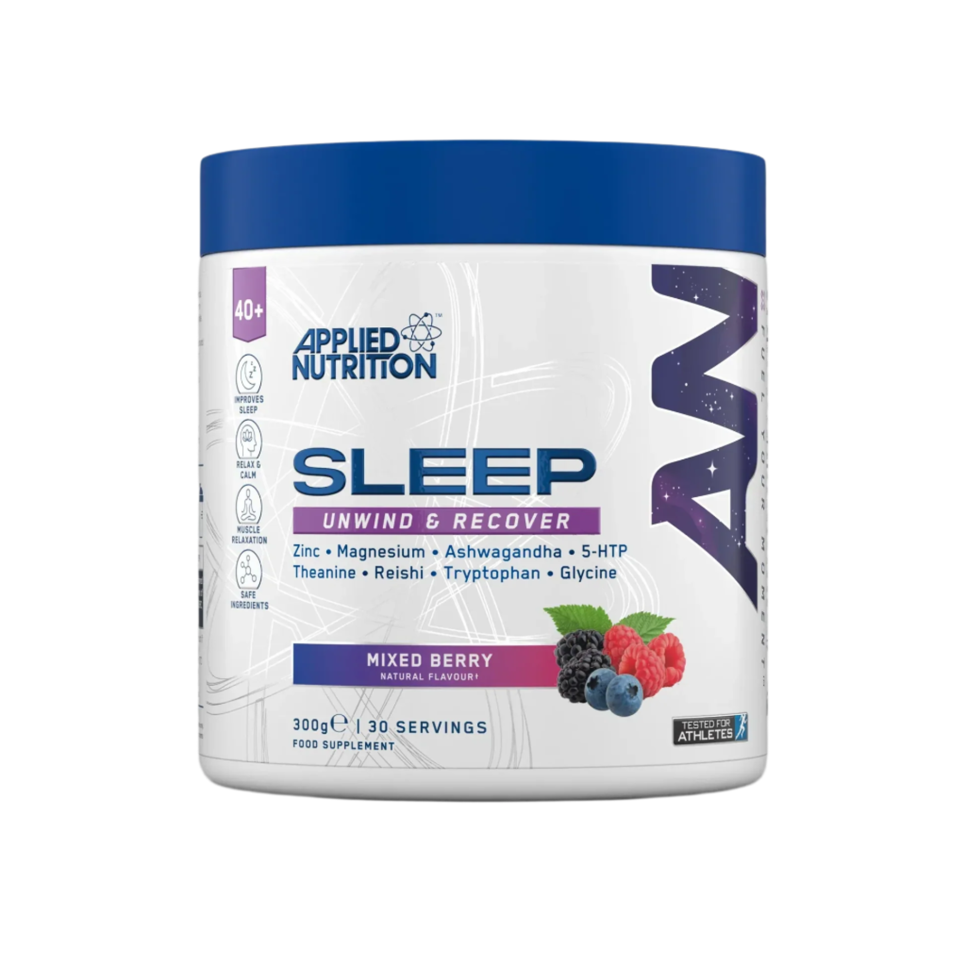 Applied Nutrition Sleep supplement in Mixed Berry flavor with Zinc Magnesium and more