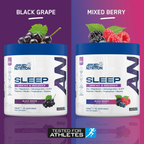 Applied Nutrition Sleep tubs in Black Grape and Mixed Berry flavors for better rest