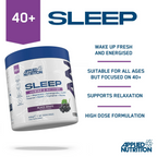 Applied Nutrition Sleep dietary supplement in black grape flavor for unwinding and recovery