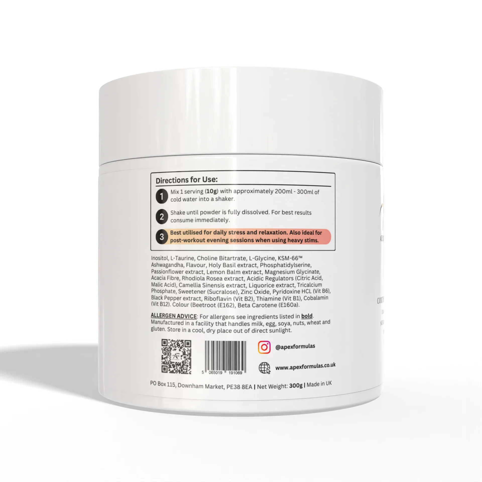 Apex Formulas Stress Recovery 300g