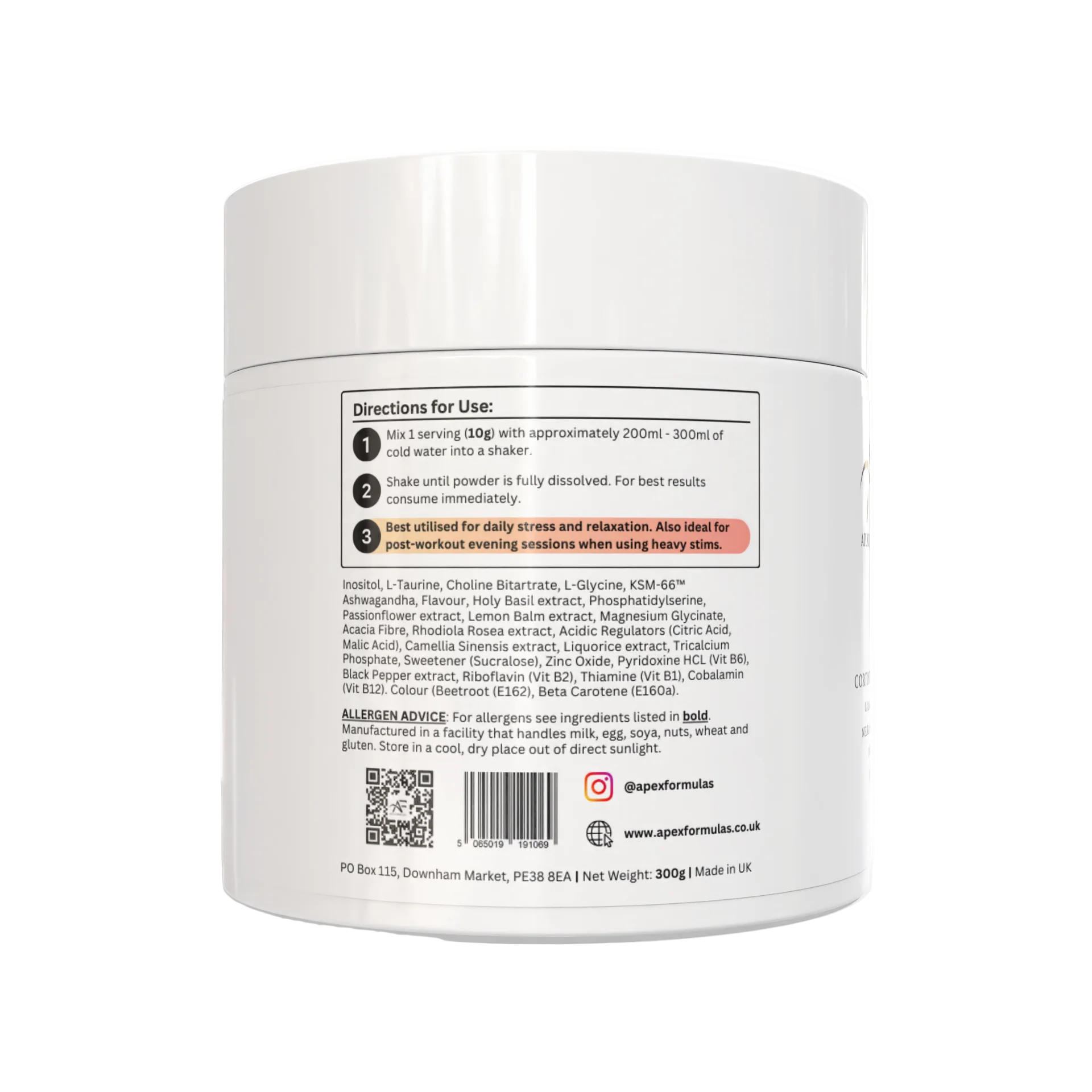 Apex Formulas Stress Recovery 300g