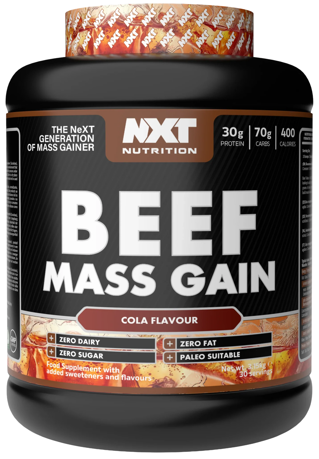 NXT Nutrition Beef Mass Gain 3.15kg - MyGymSupplements