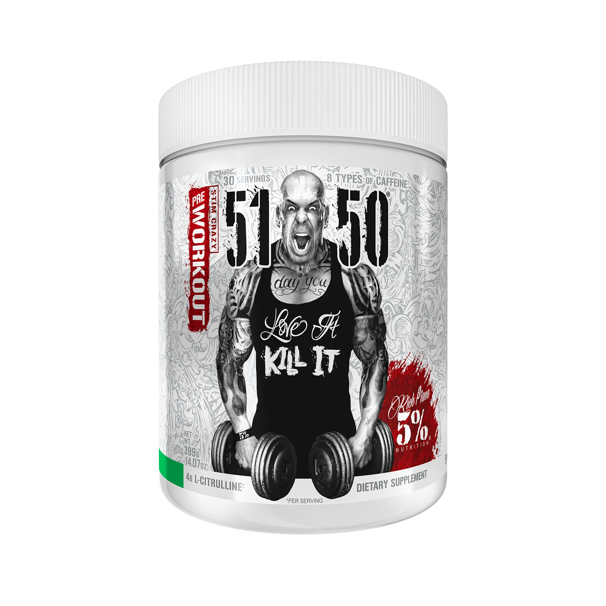 Rich Piana 5% Nutrition 5150 Legendary Series 465g / Green Apple Pre Workout Powder