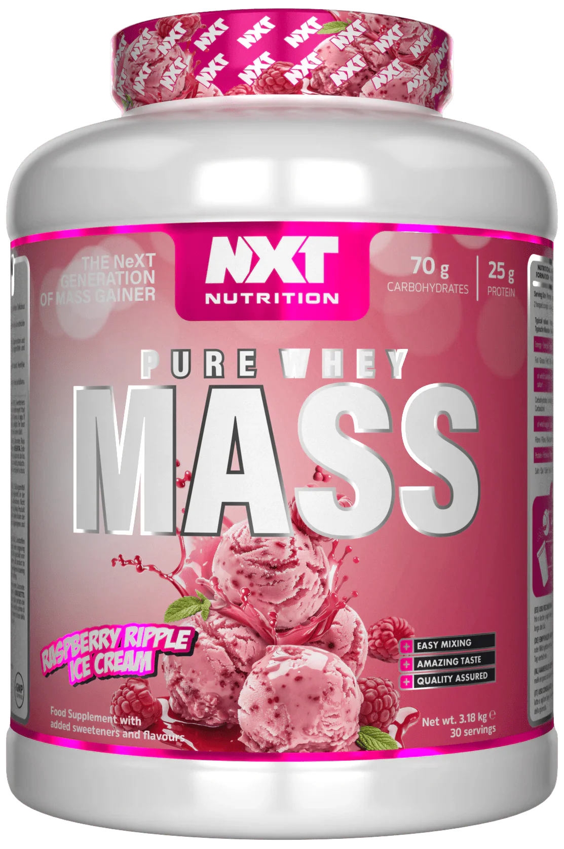 NXT Nutrition NXT Pure Whey Mass 3.18kg - MyGymSupplements