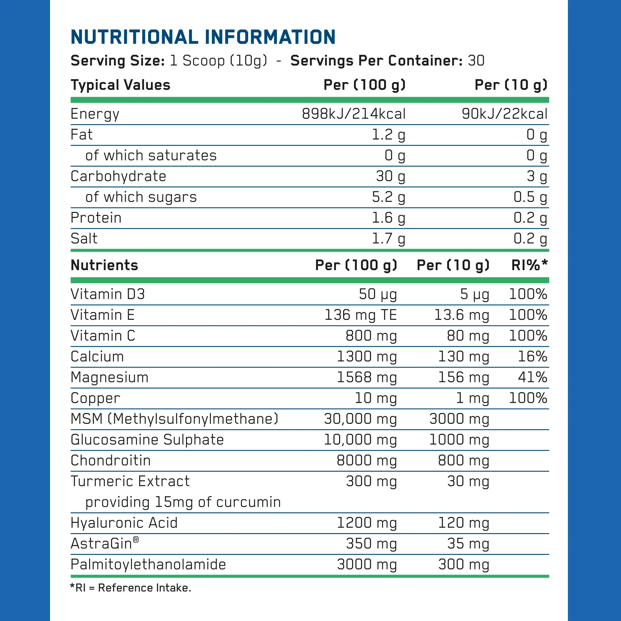 Applied Nutrition Joint Complex (40 + Range) - Informed Sport Approved INF002