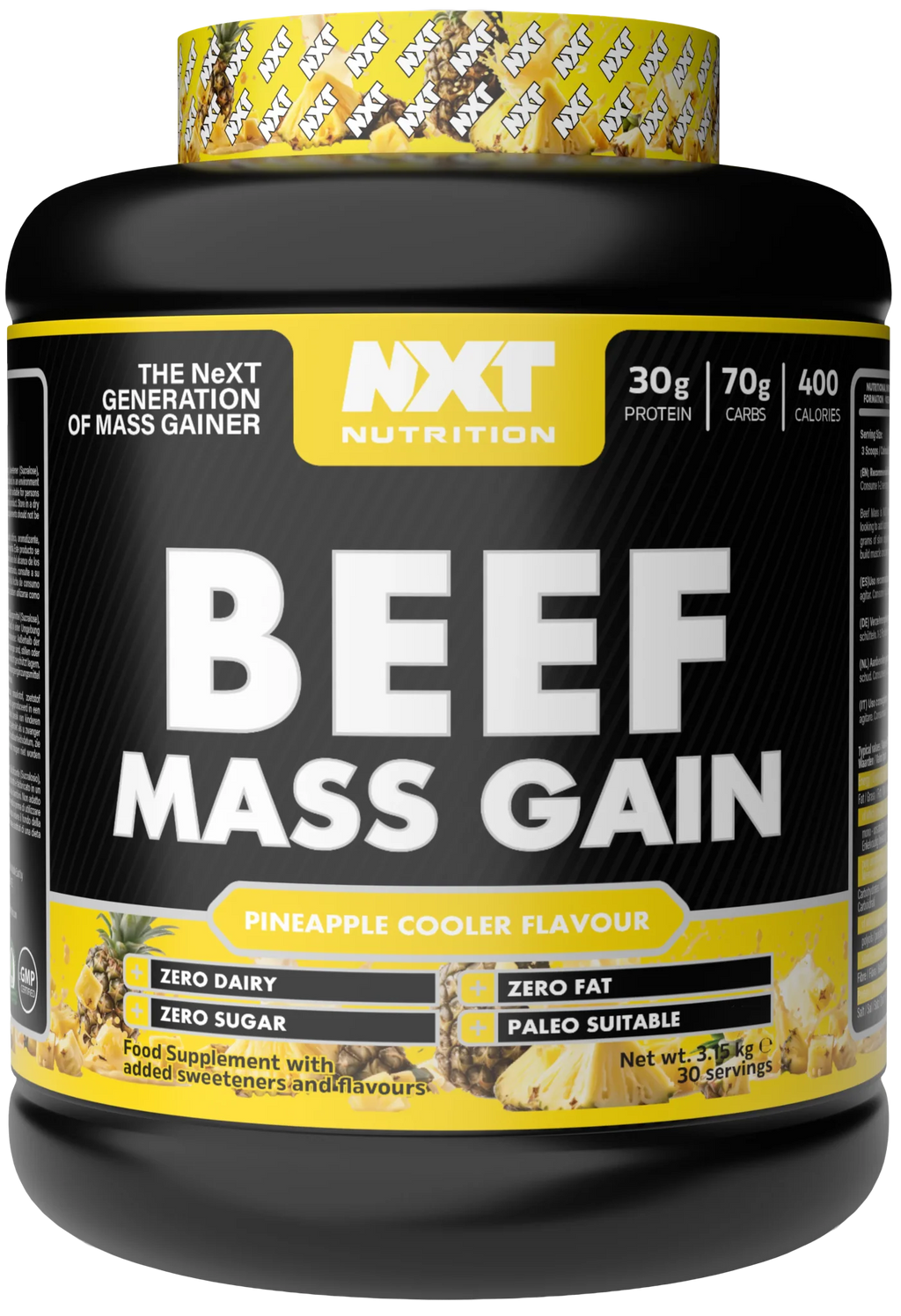 NXT Nutrition Beef Mass Gain 3.15kg - MyGymSupplements