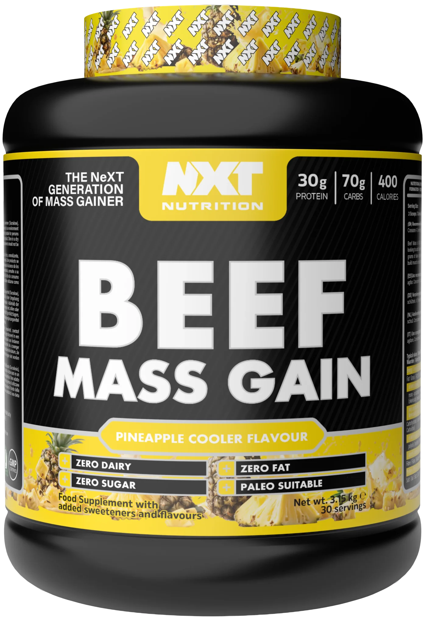 NXT Nutrition Beef Mass Gain 3.15kg - MyGymSupplements