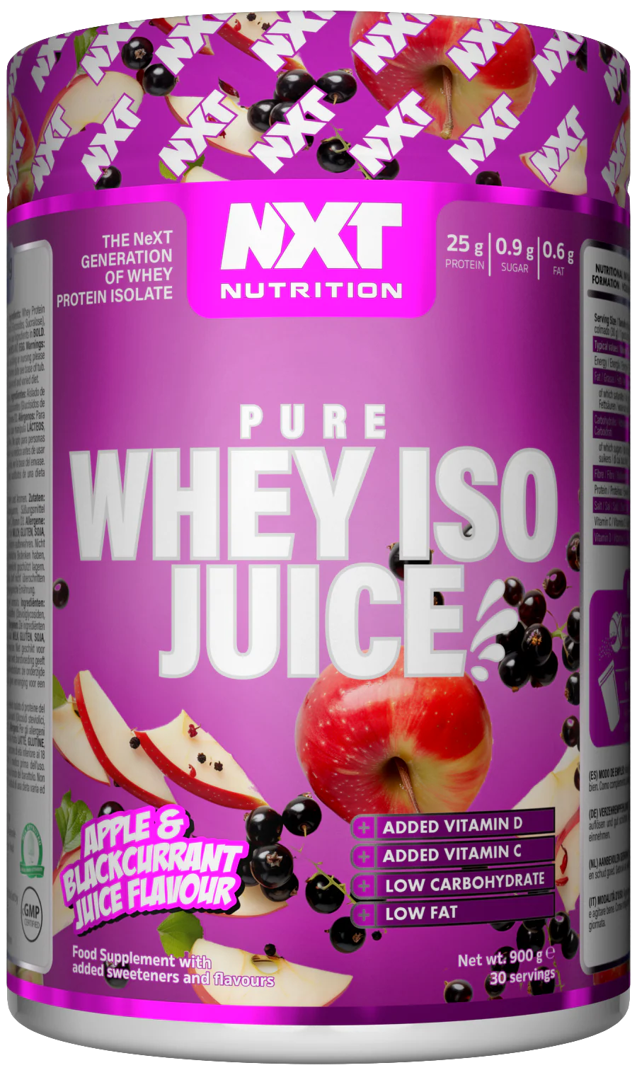 NXT Nutrition Pure Whey ISO Juice 900g - MyGymSupplements