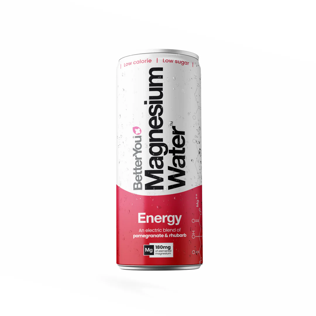 BetterYou Magnesium Water Energy 12x250ml / Pomegranate & Rhubarb Energy Ready To Drinks