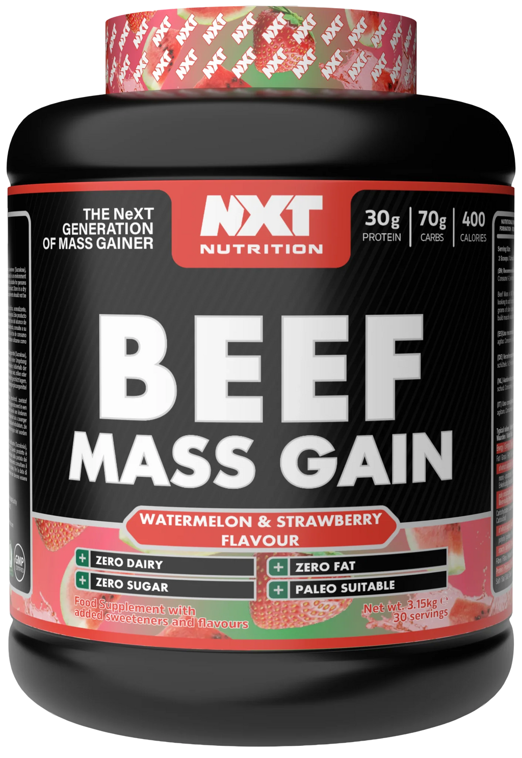 NXT Nutrition Beef Mass Gain 3.15kg - MyGymSupplements