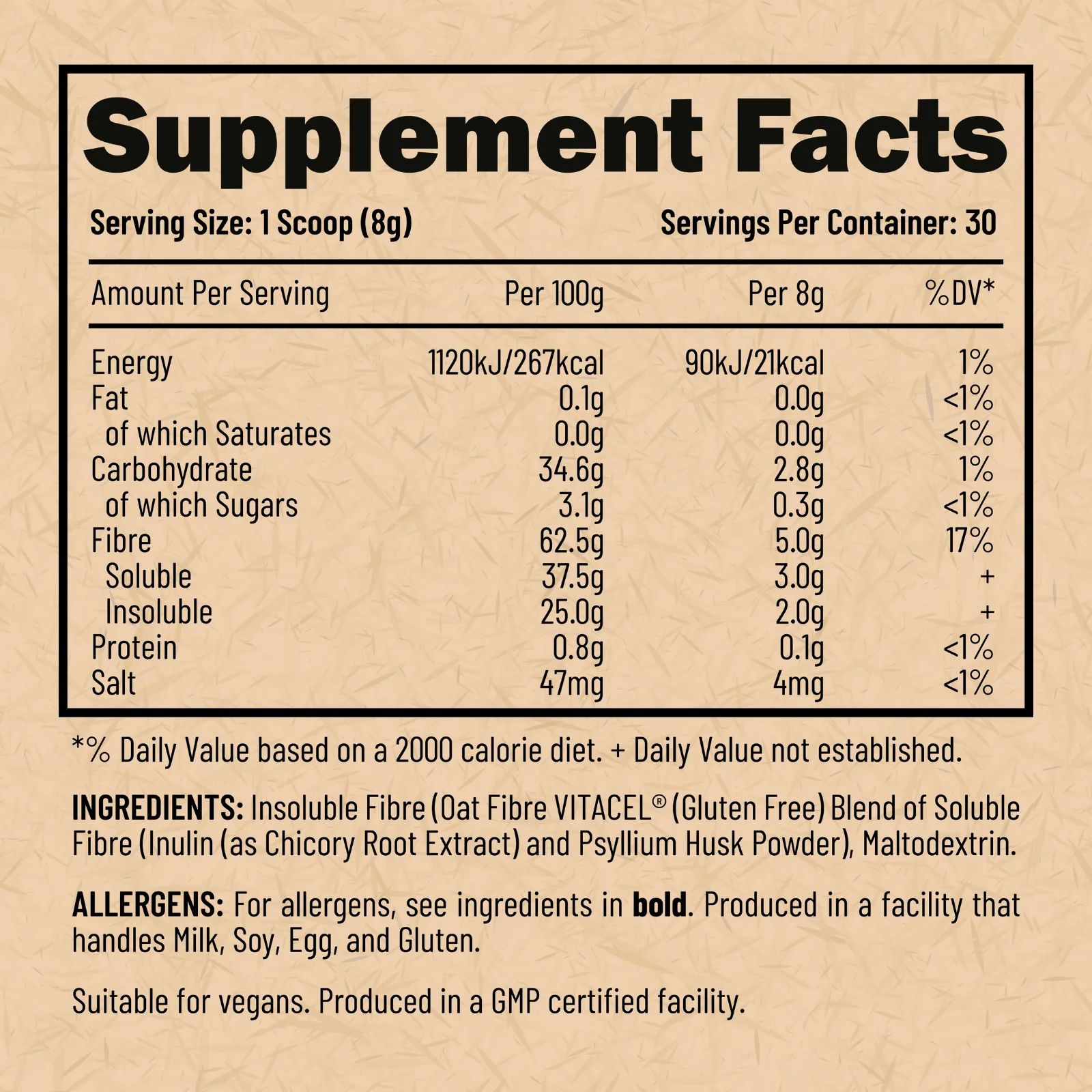 Efectiv Nutrition Fibre - 240g / Unflavoured - Fibre Powder