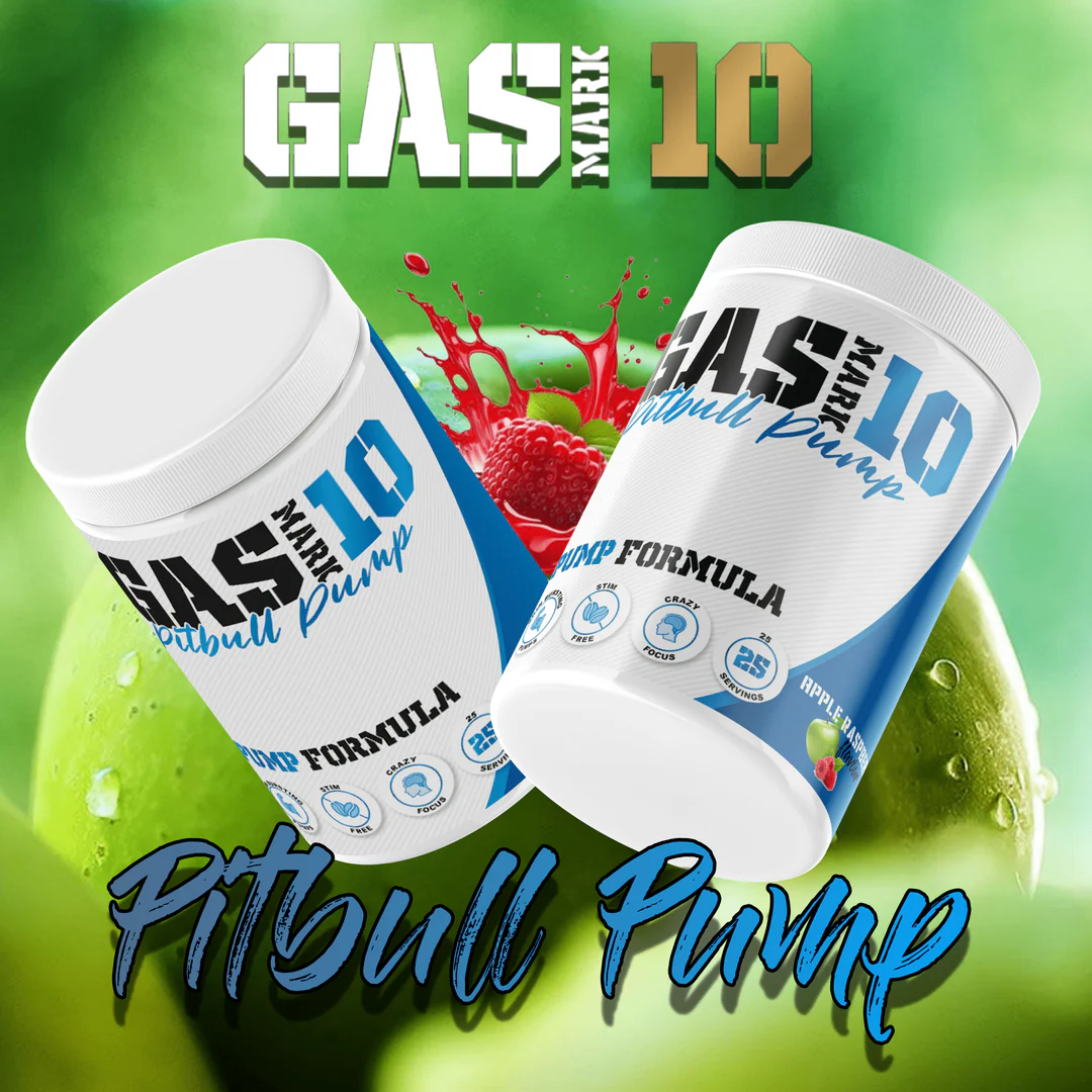Gas Mark 10 Pitbull Pump 450g / Apple Raspberry Pre Workout
