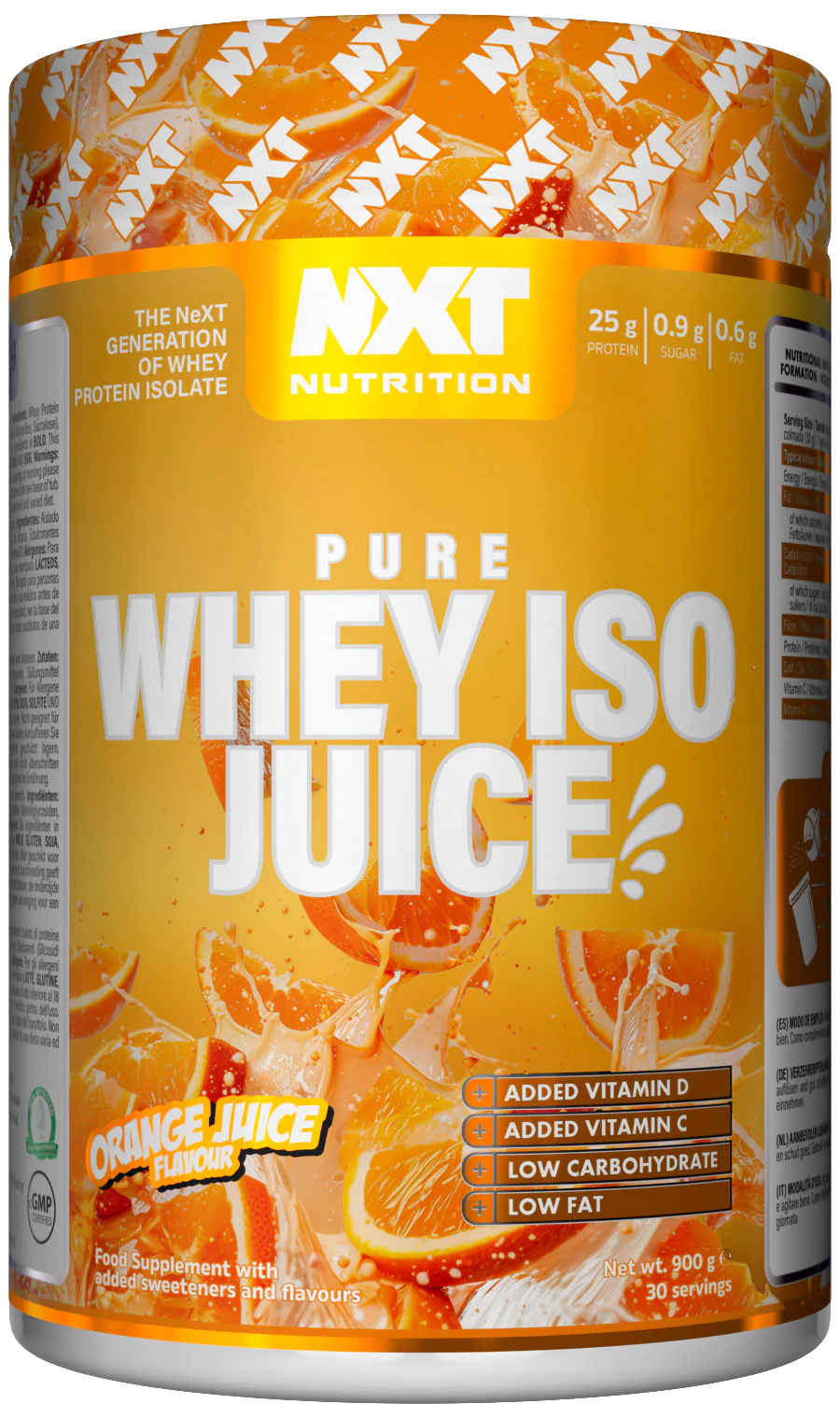 NXT Nutrition Pure Whey ISO Juice 900g - MyGymSupplements