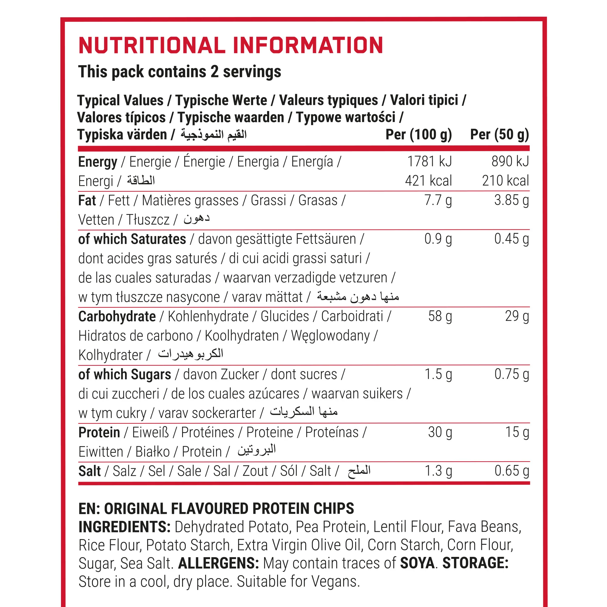 Applied Nutrition Protein Chips 7x50g