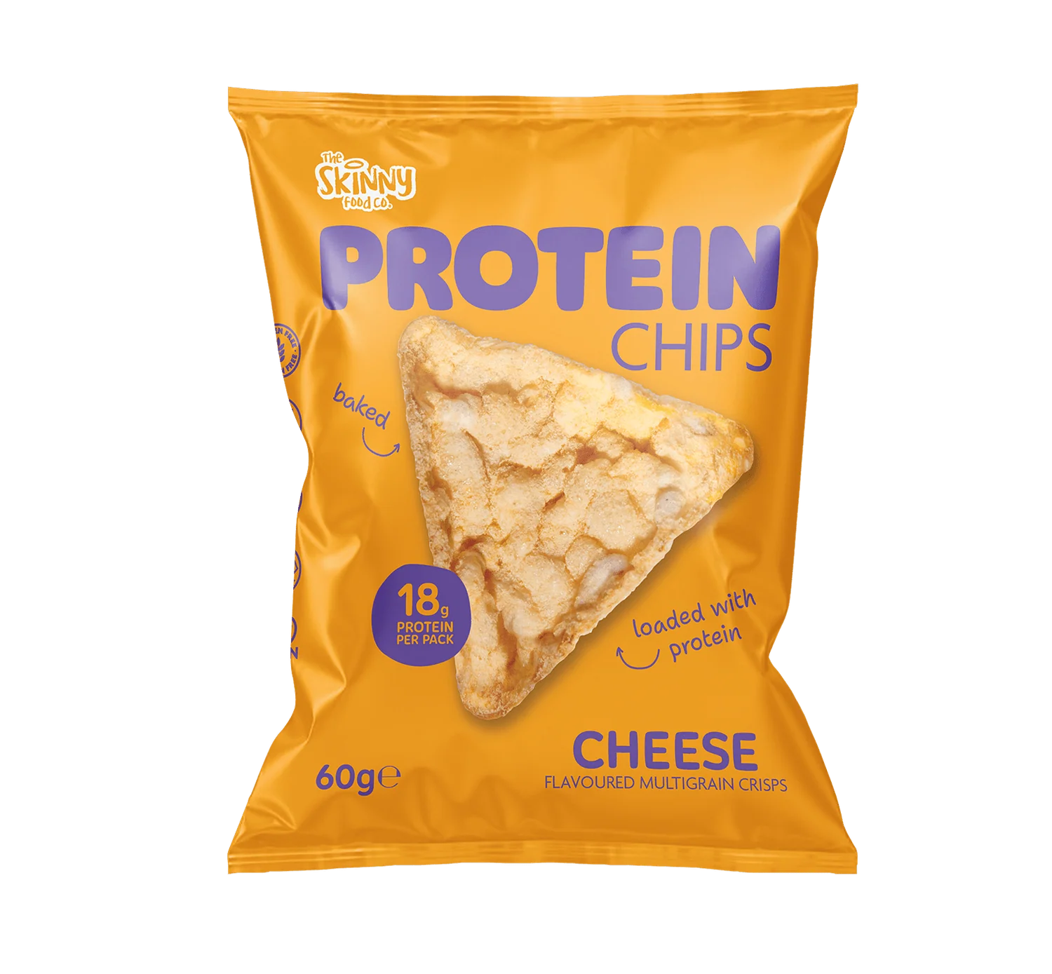The Skinny Food Co High Protein Chips 6x60g / Cheese Protein Snacks