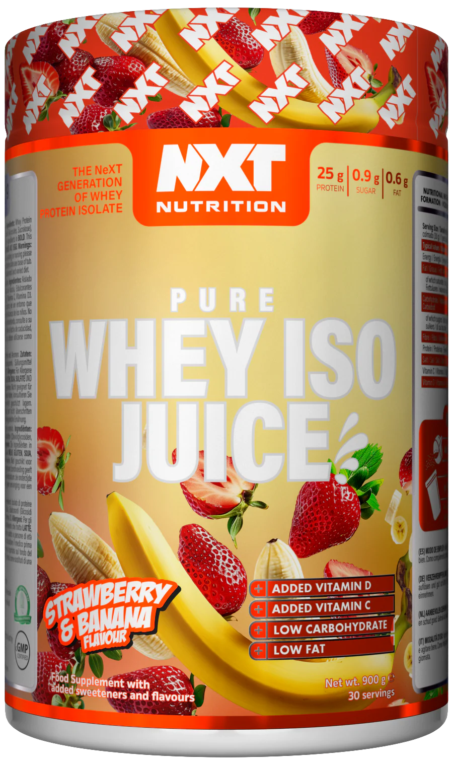 NXT Nutrition Pure Whey ISO Juice 900g - MyGymSupplements