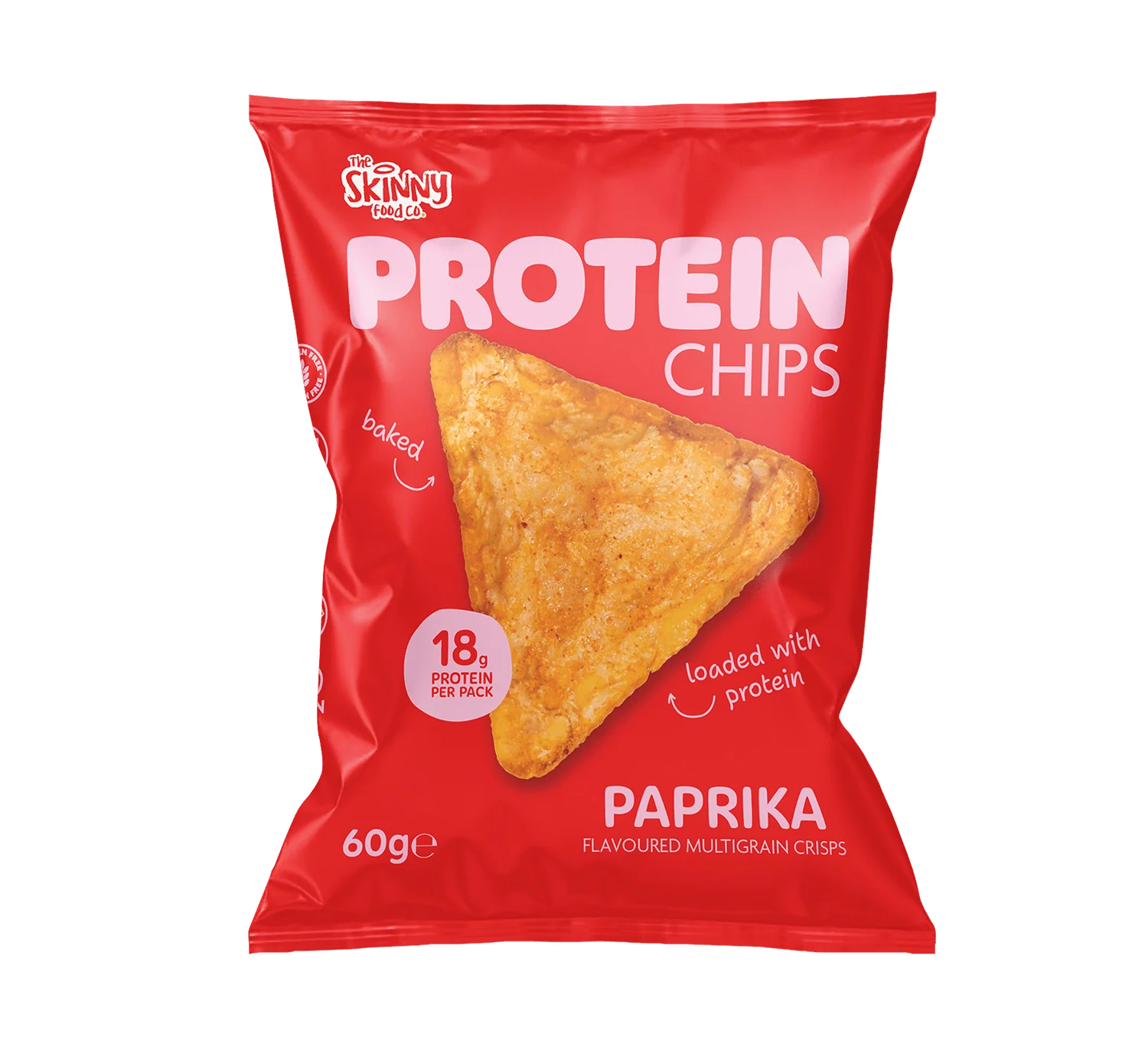 The Skinny Food Co High Protein Chips 6x60g / Paprika Protein Snacks
