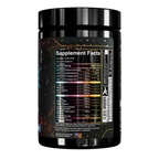 Black Endgame Impulse pre-workout container with nutrition label for laser-sharp focus and explosive energy