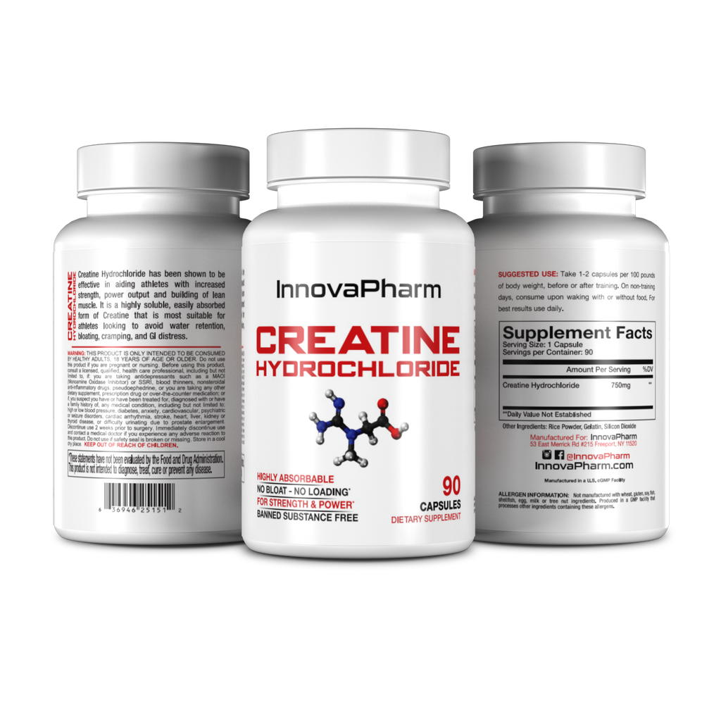 Innovapharm Creatine Hydrochloride - 90 Caps - Creatine Capsules