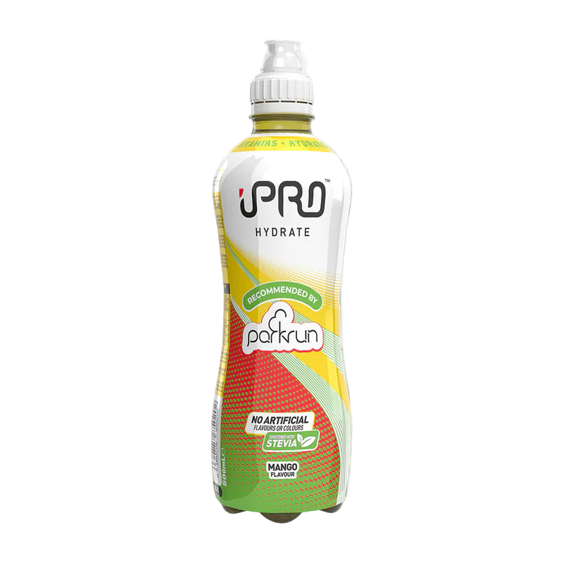UPRO Hydrate bottle with mango flavor on a white background