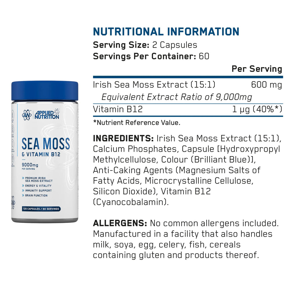 Applied Nutrition Sea Moss & Vitamin B12 - MyGymSupplements