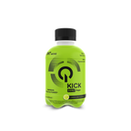 QNT Kick Energy drink with guarana extract zero sugar lemon lime in clear bottle