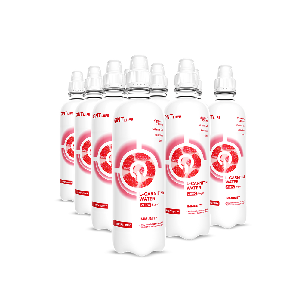 QNT Immunity Water H20 - 12x500ml / Raspberry - Immunity Support Ready-to-Drinks