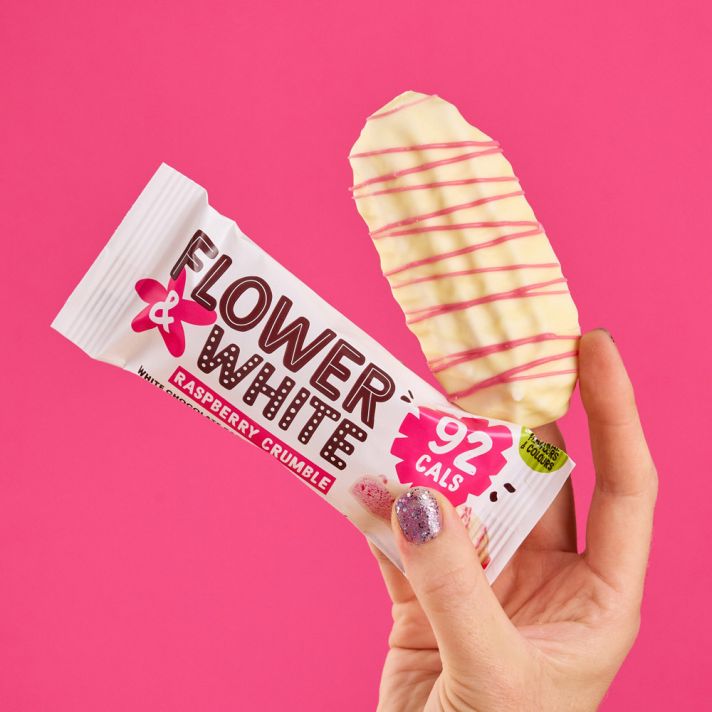Flower & White Meringue Bar - 12x20g / Raspberry Crumble - Meringue Bar