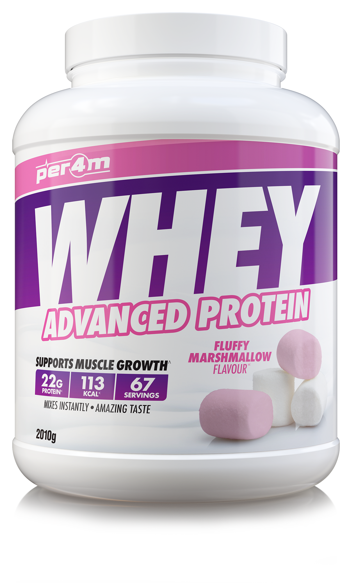 Per4m Advanced Whey Protein - 2.01kg / Fluffy Marshmallow - Whey Protein Powder