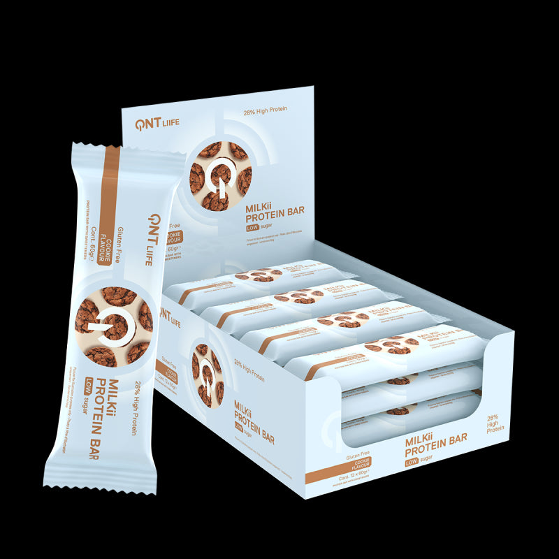 QNT Milkii Protein Bar - 12x60g / Chocolate Cookie - Protein Bars