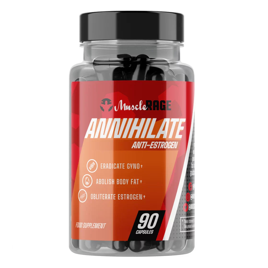 Muscle Rage Annihilate - 90 Caps - Estrogen Blocker Capsules