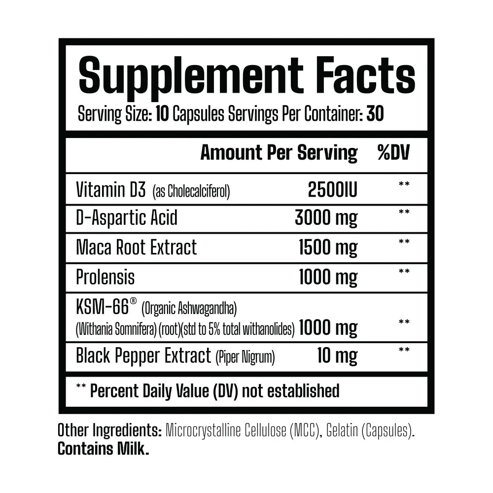 Muscle Rage King Test - 300 Caps - Testosterone Booster Capsules