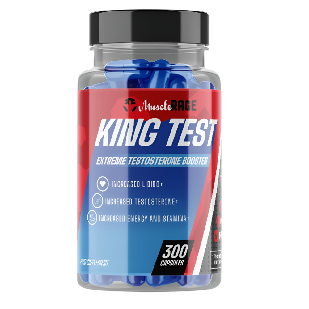Muscle Rage King Test - 300 Caps - Testosterone Booster Capsules